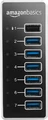 7 portowy hub USB-A 3.1 AmazonBasics B076YRSWGH 36W widok z przodu