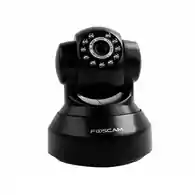 Niania kamera IP Foscam FI9816P P2P 720P WiFi HD czarna widok z przodu.