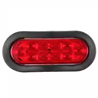 Owalne czerwone oświetlenie lampa 10 LED 12V DC