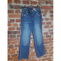Spodnie damskie jeansowe z ozdobnymi cekinami