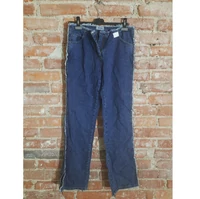 Spodnie damskie jeansowe z rozciętą nogawką Euronova widok z przodu