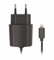 Uniwersalna ładowarka sieciowa Forever z kablem Lightning Iphone USB 2A widok z przodu