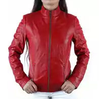 Urban leather modna skórzana kurtka damska czerwona M RT01