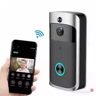 Wideodomofon domofon bezprzewodowa kamera HD WiFi iOS Android srebrny