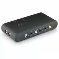 Zewnętrzna karta dźwiękowa CSL USB 7.1 3D Surround Sound 8-kanałowa widok z przodu