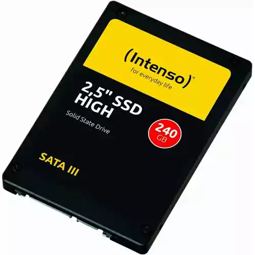 Dysk HIGH SSD Intenso 240GB 2,5" SATA III widok z przodu