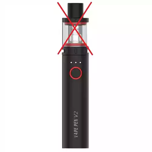 E-papieros SMOK Vape Pen 22 V2 1600mAh 60W Black widok z przodu.