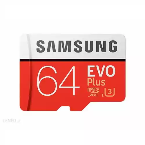 Karta pamięci microSD Samsung Evo Plus 64GB 80MB widok w opakowaniu