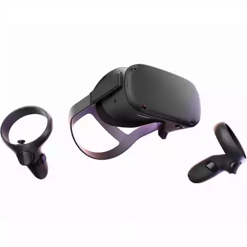 Konsola VR Oculus Quest okulary i kontrolery widok  zestawu 