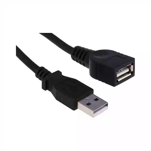 Przewód kabel przedłużający USB-USB 2.0 1.5m widok z przodu.