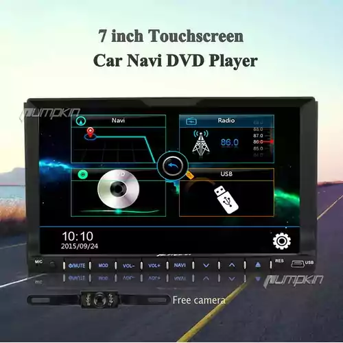 Radio nawigacja 2din GPS USB SD ekran dotykowy Audii widok z przodu