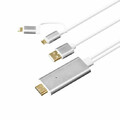 Adapter HDMI do telefonu micro USB Lightning USB OT-7537 widok z boku