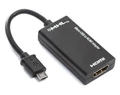 Adapter Micro USB HDMI kabel MHL FullHD 1080p  widok z boku