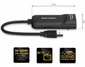 Adapter USB 3.0 do HDMI Wavlink WL-UG3501H audio video widok z wymiarami