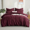 Aisbo pościel bawełniana 200x220 + 2 × 80x80 – komplet 3-częściowy Oeko-Tex, czerwona