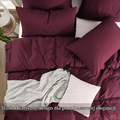 Aisbo pościel bawełniana 200x220 + 2 × 80x80 – komplet 3-częściowy Oeko-Tex, czerwona