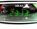 Akai ARC120BK Japan Radio CD Zegar Budzik widok z przodu zbliżenie