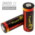 Akumulator litowo-jonowy TrustFire 26650 3.7V 5000mAh H10614 2 sztuki widok z boku