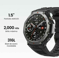 Amazfit T-Rex 3 48mm – smartwatch outdoor AMOLED, stal 316L, NFC, czarny – zdjęcie 3