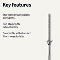 Amazon Basics Gryf do sztangi 152 cm - prosty drążek chromowany – zdjęcie 2