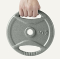 Amazon Basics Obciążenia żeliwne 4x5 kg - talerze do sztangi z uchwytami – zdjęcie 3