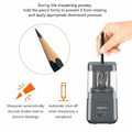 Amazon Basics Temperówka elektryczna przenośna, czarna, zasilanie bateryjne/USB