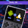 Anbernic RG353V 64 GB – konsola przenośna Android i Linux, przezroczysta fioletowa
