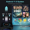 Android TV Box 11 QPLOVE Q12 Plus 8GB 128GB 8K 3D USB widok androida.