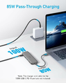 Anker 332 hub USB-C 5w1, HDMI 4K, 2x USB-A, PD 85 W, szary