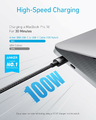 Anker 333 zestaw 3 kabli USB-C 100 W, 1 m + 1,8 m + 3 m, czarny