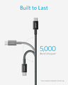 Anker 333 zestaw 3 kabli USB-C 100 W, 1 m + 1,8 m + 3 m, czarny
