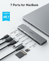 Anker 547 hub USB-C 7 w 2 do MacBooka, HDMI 4K, Thunderbolt 4