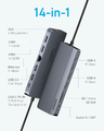 Anker hub USB-C 14 w 1, potrójny wyświetlacz, 2x HDMI + VGA – zdjęcie 2