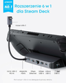 Anker hub USB-C 6w1 do Steam Deck/ROG Ally – HDMI 4K, Ethernet, PD 100 W – zdjęcie 2