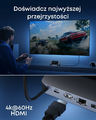 Anker hub USB-C 6w1 do Steam Deck/ROG Ally – HDMI 4K, Ethernet, PD 100 W – zdjęcie 3