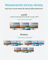 Anker hub USB-C 8w1, potrójny wyświetlacz, HDMI + VGA, PD, szary