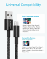 Anker kabel USB-A Lightning 2 szt. 1,8 m, nylon, MFi, czarny