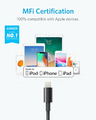 Anker kabel USB-A Lightning 2 szt. 1 m, nylon, MFi, czarny
