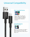 Anker kabel USB-A Lightning 2 szt. 1 m, nylon, MFi, czarny