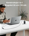 Anker kabel USB-C 2w1 140 W, rozdzielacz na dwa urządzenia, 1,8 m, czarny