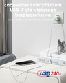 Anker kabel USB-C USB-C 240 W, pleciony, 1,8 m, biały