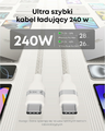 Anker kabel USB-C USB-C 240 W, pleciony, 1,8 m, biały