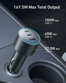 Anker ładowarka samochodowa USB-C 167,5 W, 3 porty