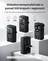 Anker Nano adapter podróżny 5w1, 4 porty USB, ponad 200 krajów, czarny
