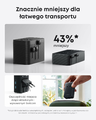 Anker Nano adapter podróżny 5w1, 4 porty USB, ponad 200 krajów, czarny