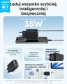 Anker Nano ładowarka USB-C 35 W z wysuwanym kablem InstaCord, czarna