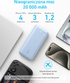 Anker powerbank 20000 mAh 87 W z wbudowanym kablem USB-C, biały – zdjęcie 4