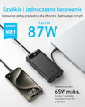 Anker powerbank 20000 mAh 87 W z wbudowanym kablem USB-C, czarny – zdjęcie 2