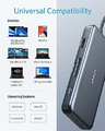 Anker PowerExpand+ hub USB-C 7 w 1, HDMI 4K, SD, szary