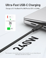 Anker PowerLine III Flow zestaw 2x kabel USB-C 240 W, silikon, 1,8 m, czarny